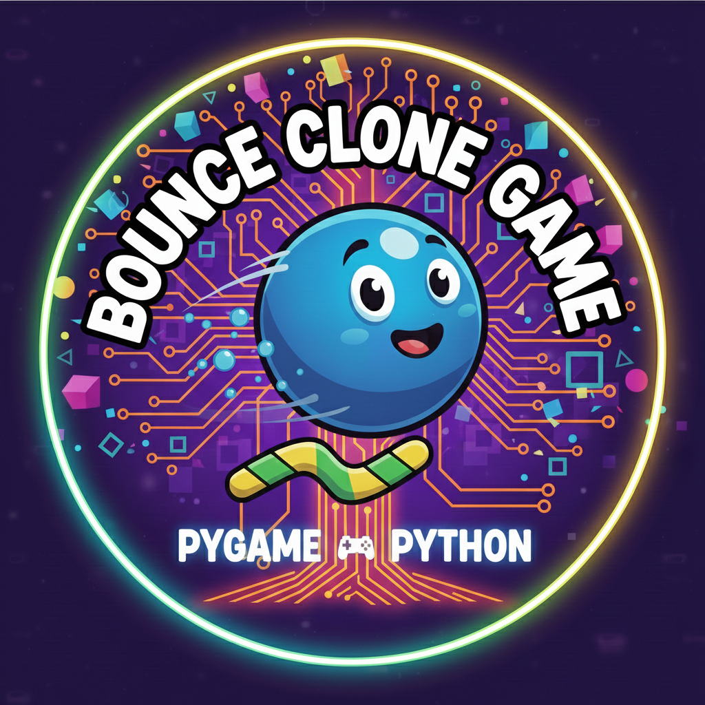 Bounce Clone Game Using Pygame in Python with Source Code