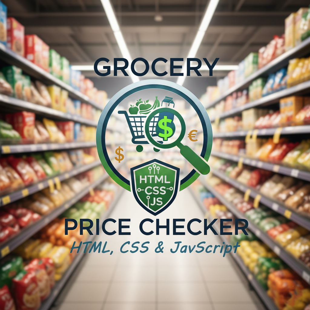 Grocery Item Price Checker Using HTML, CSS and JavaScript with Source Code