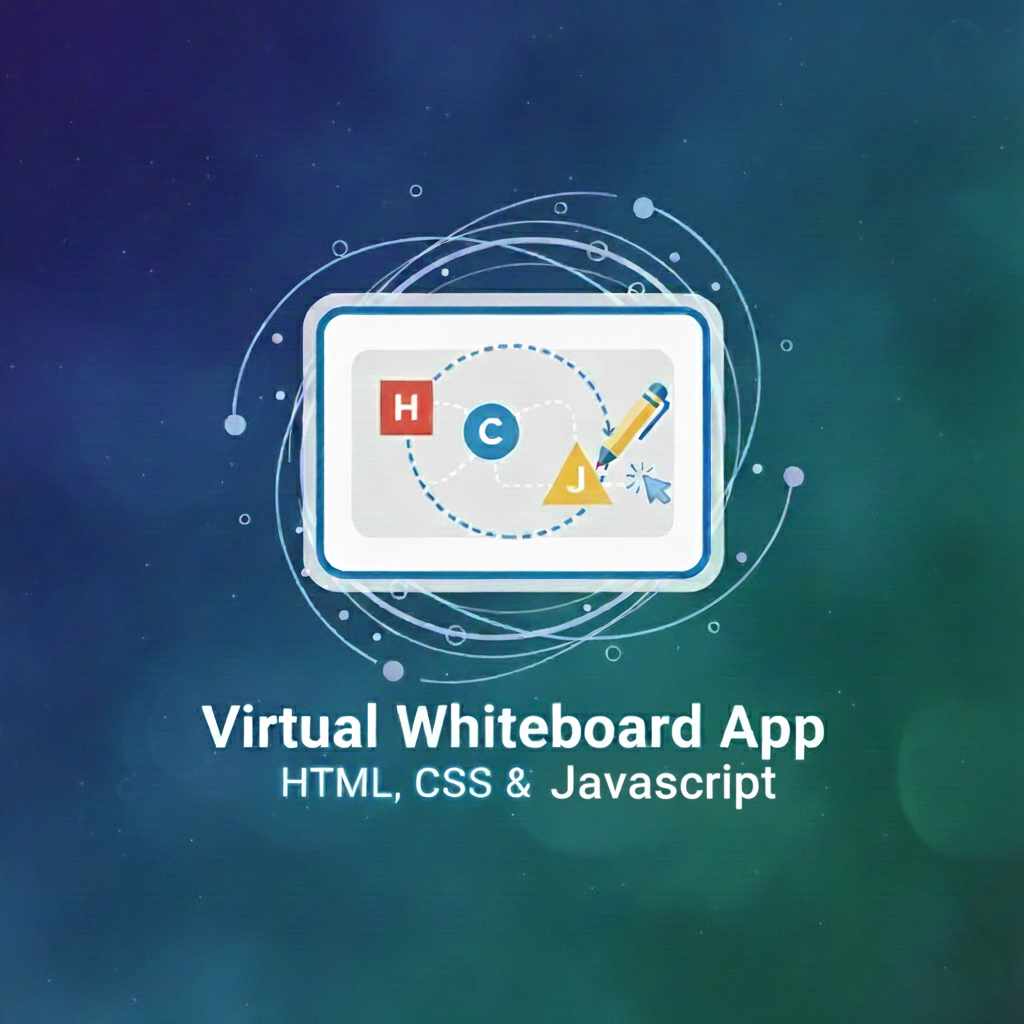 Virtual Whiteboard App Using HTML, CSS and JavaScript with Source Code
