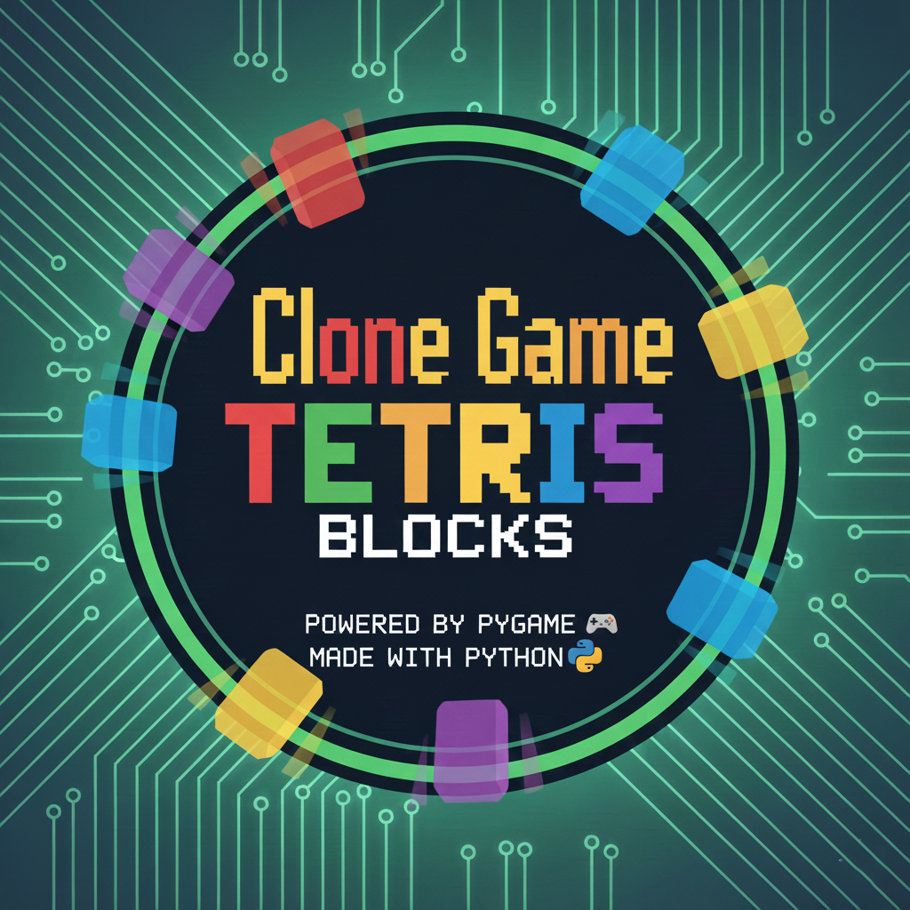 Tetris Clone Game Using Pygame in Python with Source Code