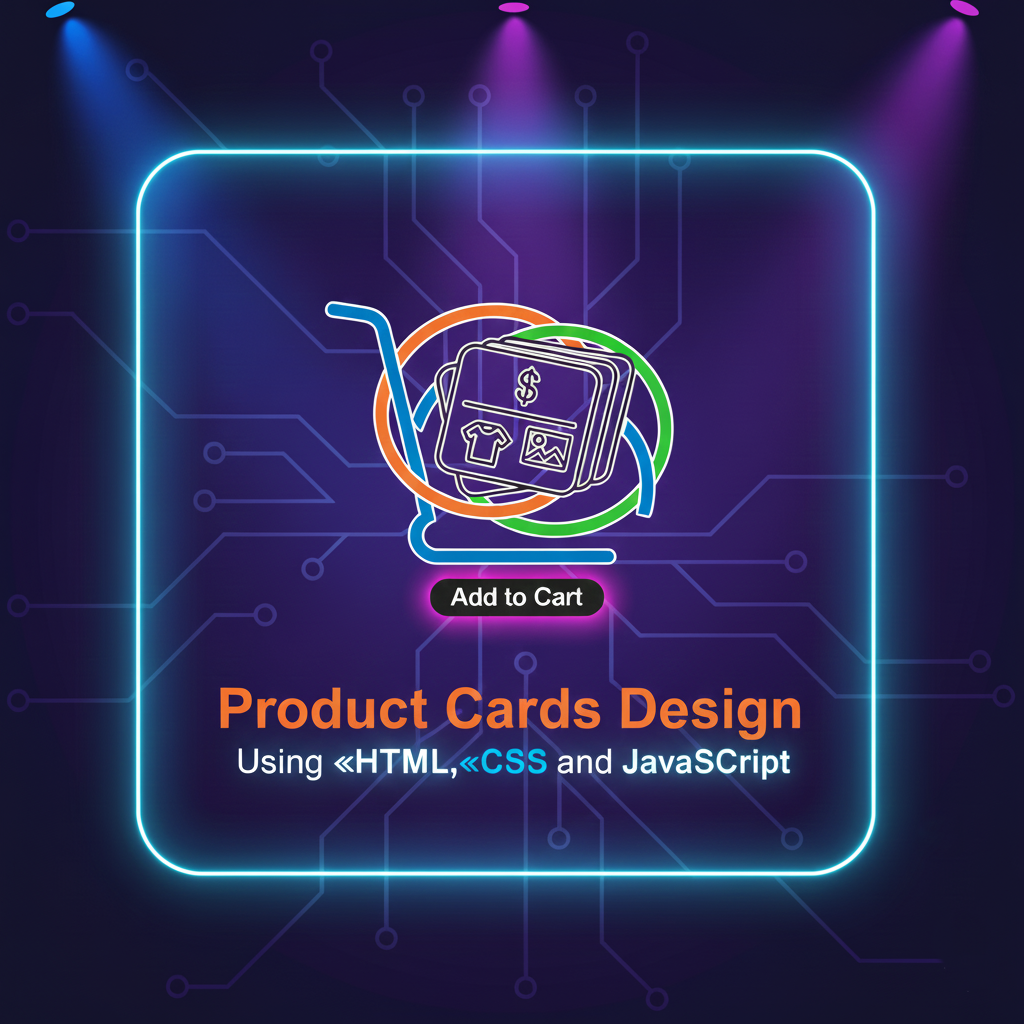 Product Cards Design Using HTML, CSS and JavaScript with Source Code