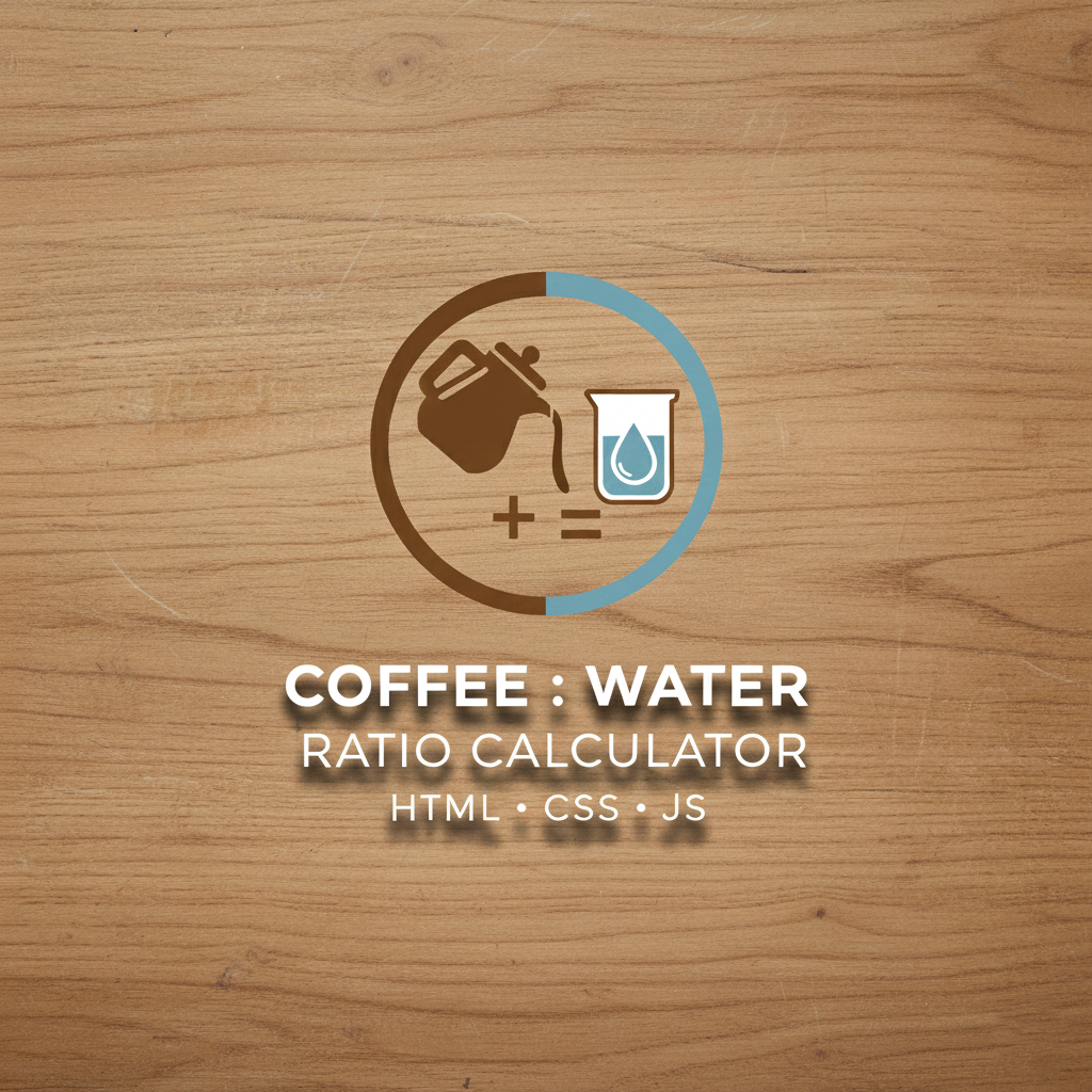 Coffee to Water Ratio Calculator Using HTML, CSS and JavaScript with Source Code