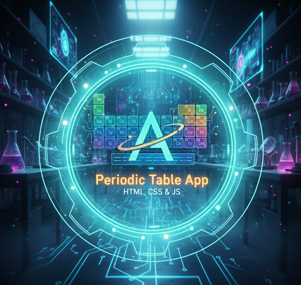 Periodic Table App Using HTML, CSS and JavaScript with Source Code