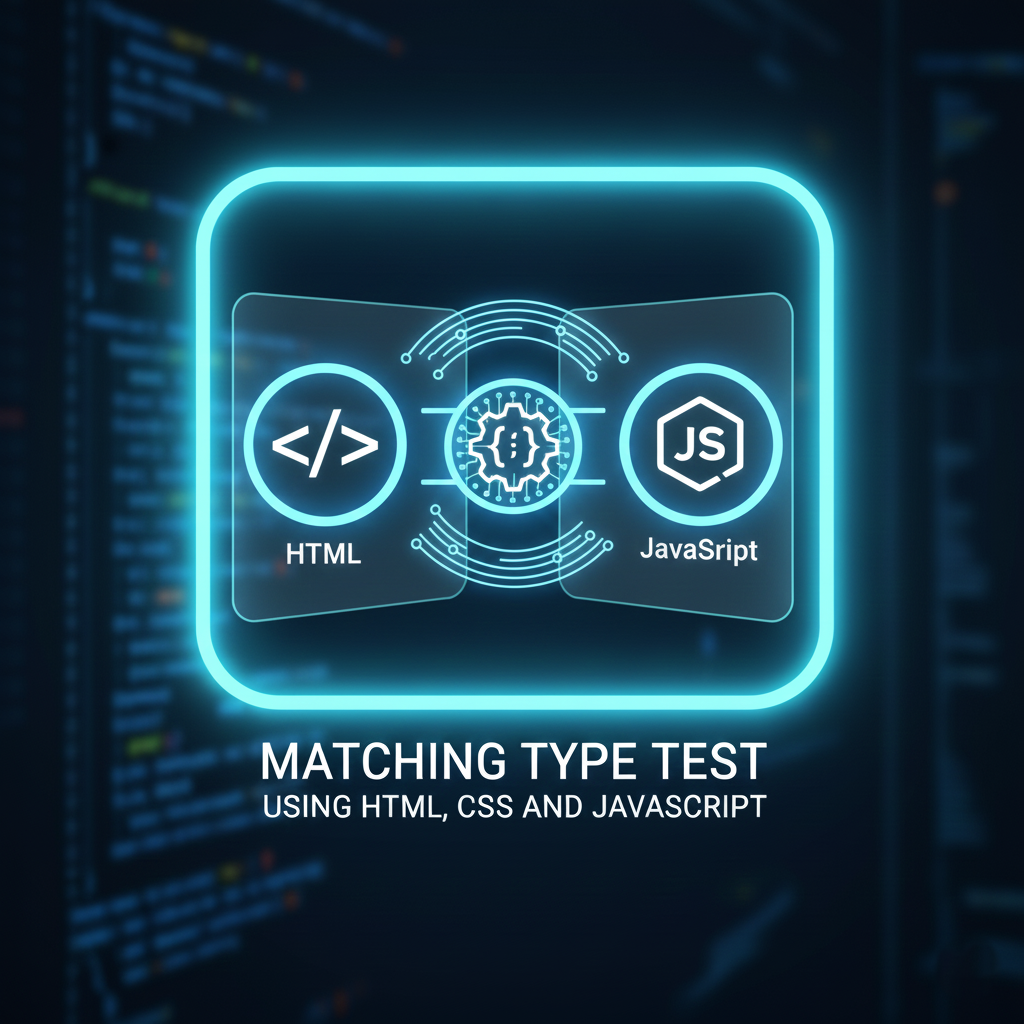 Matching Type Test Using HTML, CSS and JavaScript with Source Code