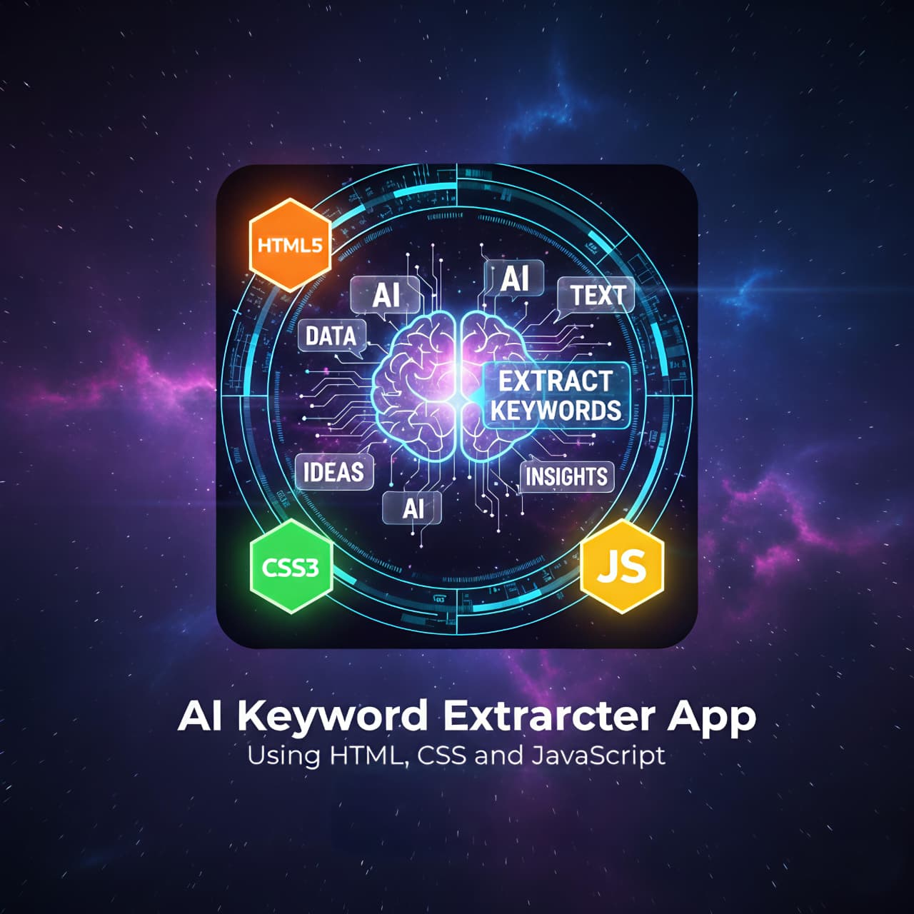AI Keyword Extractor Using HTML, CSS and JavaScript with Source Code