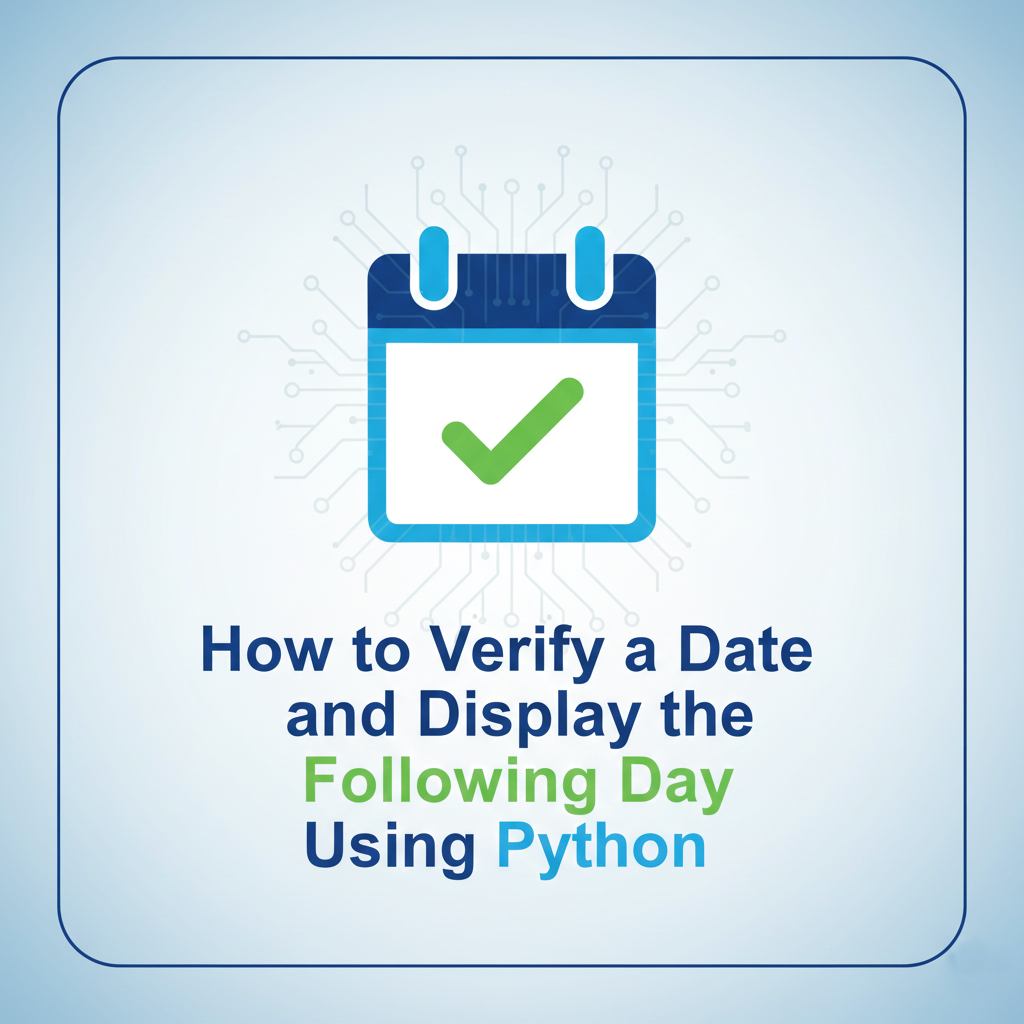 How to Verify a Date and Display the Following Day Using Python Code